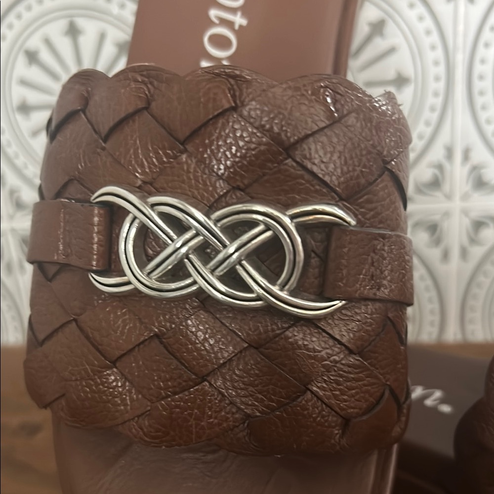 Brighton Women's Brown Slide Sandals - Picture 2 of 6